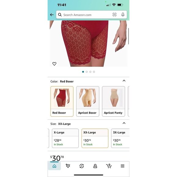 Butt Lifter Body Shaper Shorts Red lace Faja Size XXL - Picture 13 of 14